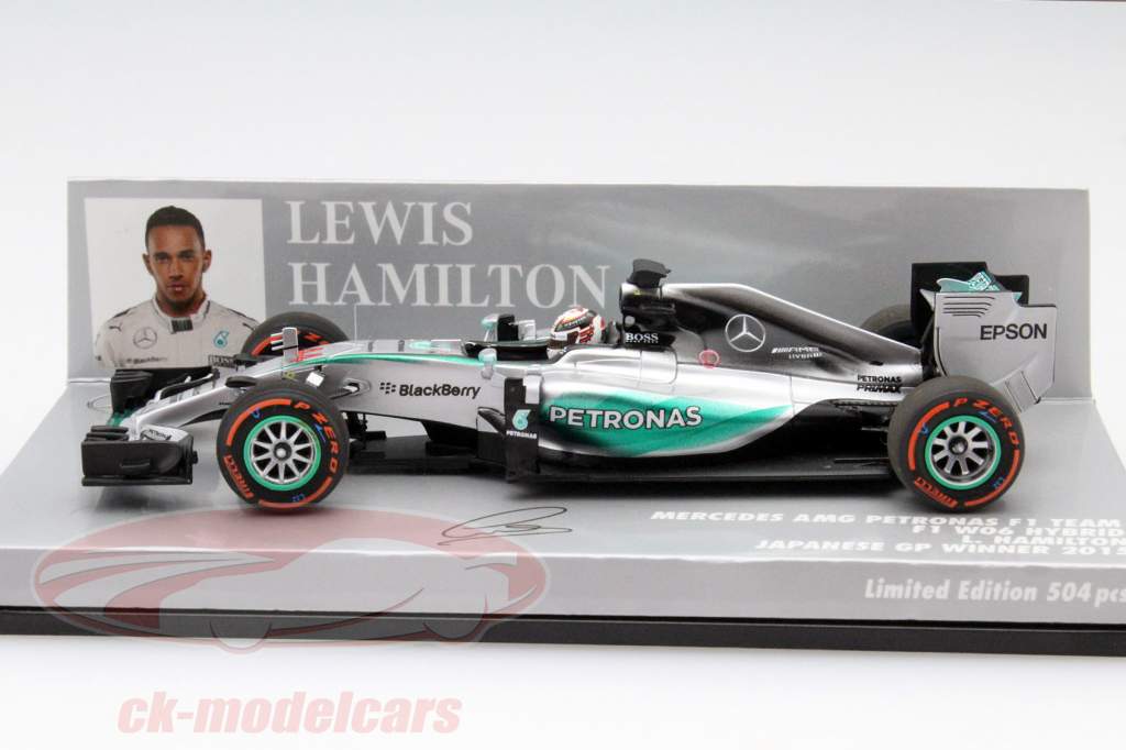 L. Hamilton Mercedes F1 W06 Hybrid #44 champion du monde Japon GP F1 2015 1:43 Minichamps