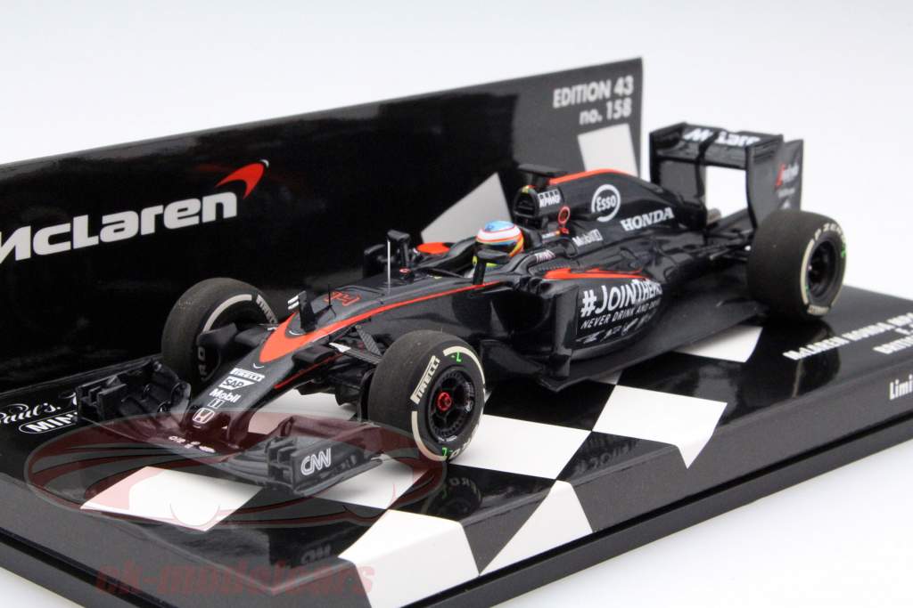 F. Alonso McLaren MP4-30 #14 británico GP fórmula 1 2015 1:43 Minichamps