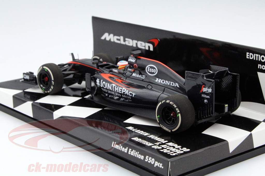 F. Alonso McLaren MP4-30 #14 británico GP fórmula 1 2015 1:43 Minichamps
