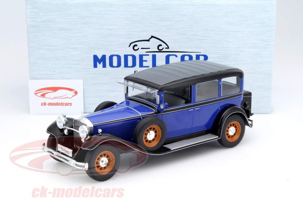 Mercedes-Benz Typ Nürburg 460/460 K azul / negro 1:18 Model Car Group