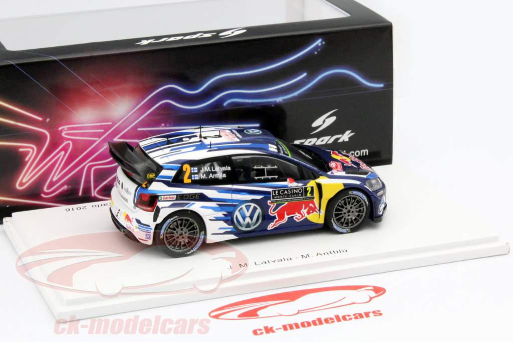 Volkswagen Polo R WRC #2 Rallye Monte Carlo 2016 Latvala, Anttila 1:43 Spark