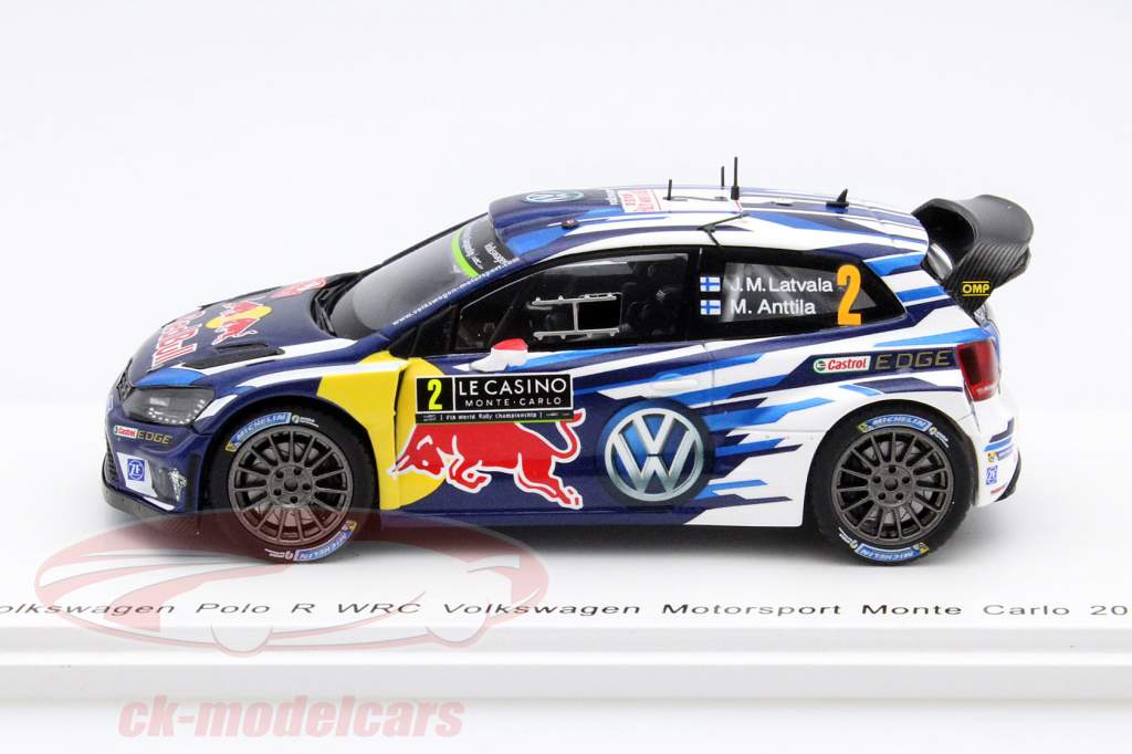 Volkswagen Polo R WRC #2 Rallye Monte Carlo 2016 Latvala, Anttila 1:43 Spark