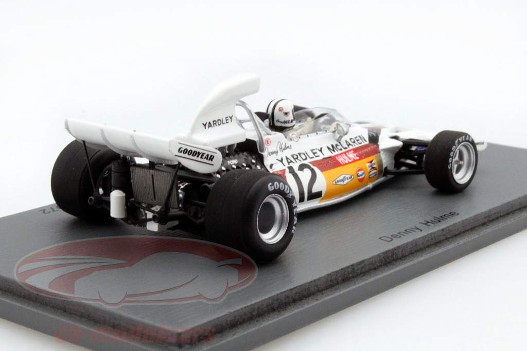 Denis Hulme McLaren M19A #12 gagnant Afrique du Sud GP formule 1 1972 1:43 Spark