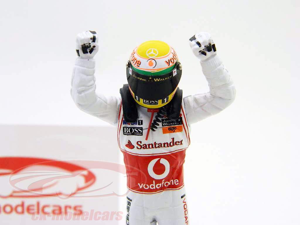 L. Hamilton Fahrerfigur Formel 1 2011 Siegerfaust 1:18 TopMo
