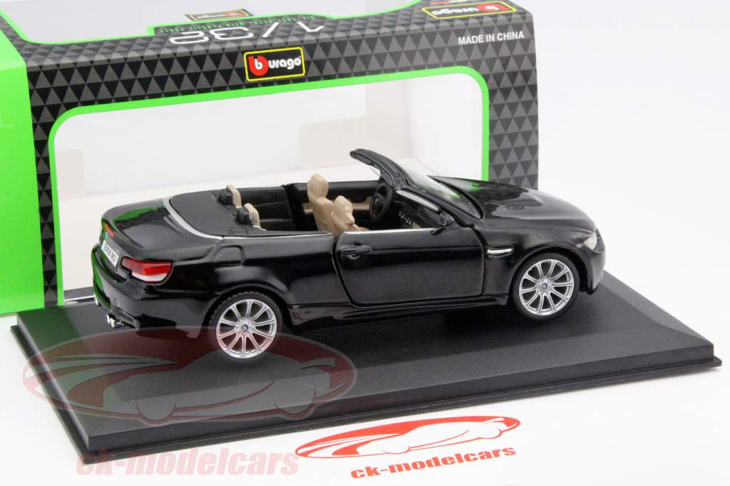 BMW M3 (E90) Cabriolet år 2009 sort 1:32 Bburago