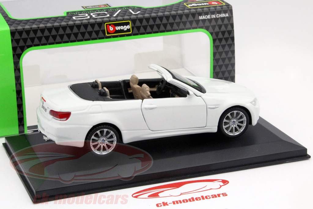 BMW M3 (E90) Cabriolet Year 2009 White 1:32 Bburago