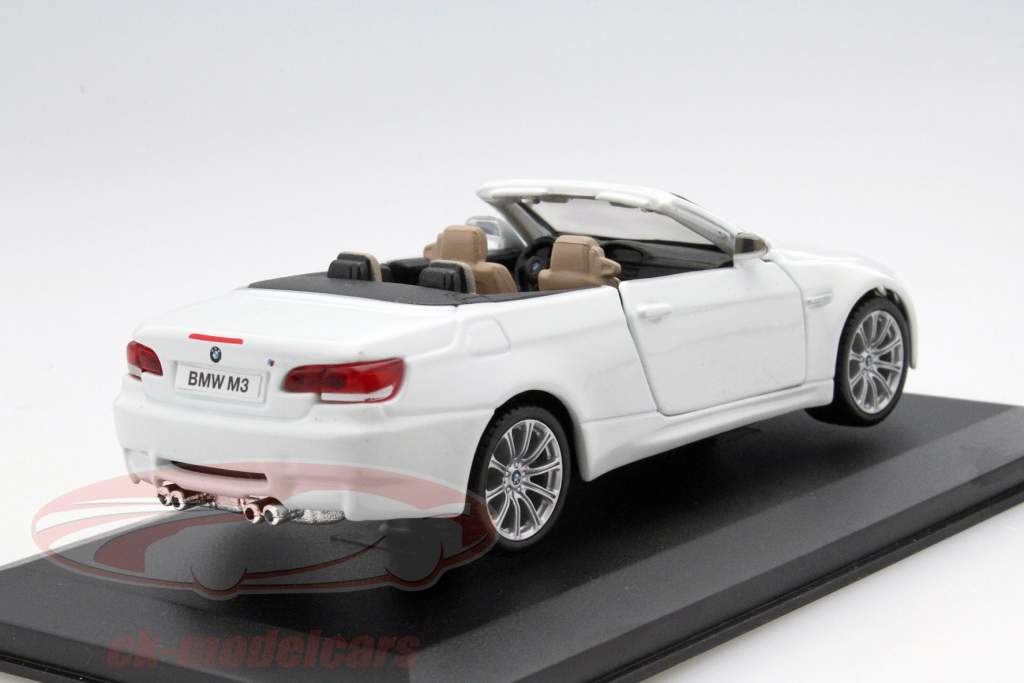 BMW M3 (E90) Cabriolet année 2009 blanc 1:32 Bburago