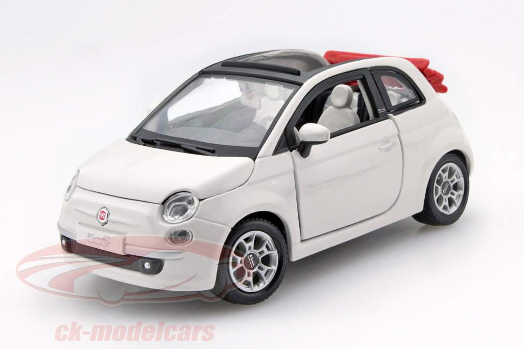 菲亚特 500 C 敞篷 白色 1:24 比美高 Bburago
