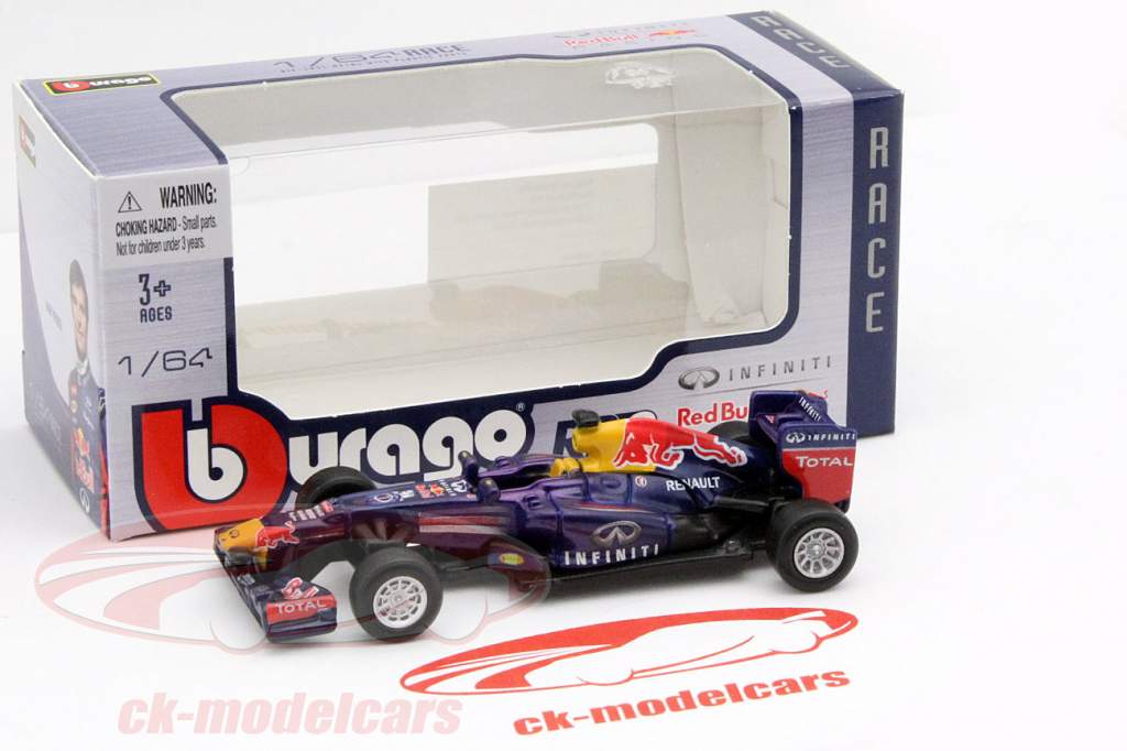 Sebastian Vettel Red Bull RB9 #1 campeón del mundo fórmula 1 2013 1:64 Bburago