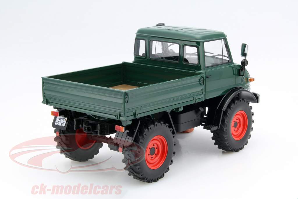 Mercedes-Benz Unimog 406 Pritsche avec bâche vert foncé 1:18 PremiumClassiXXs