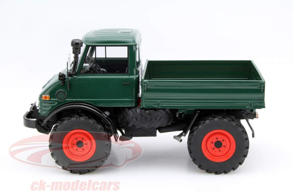 Mercedes-Benz Unimog 406 Pritsche avec bâche vert foncé 1:18 PremiumClassiXXs