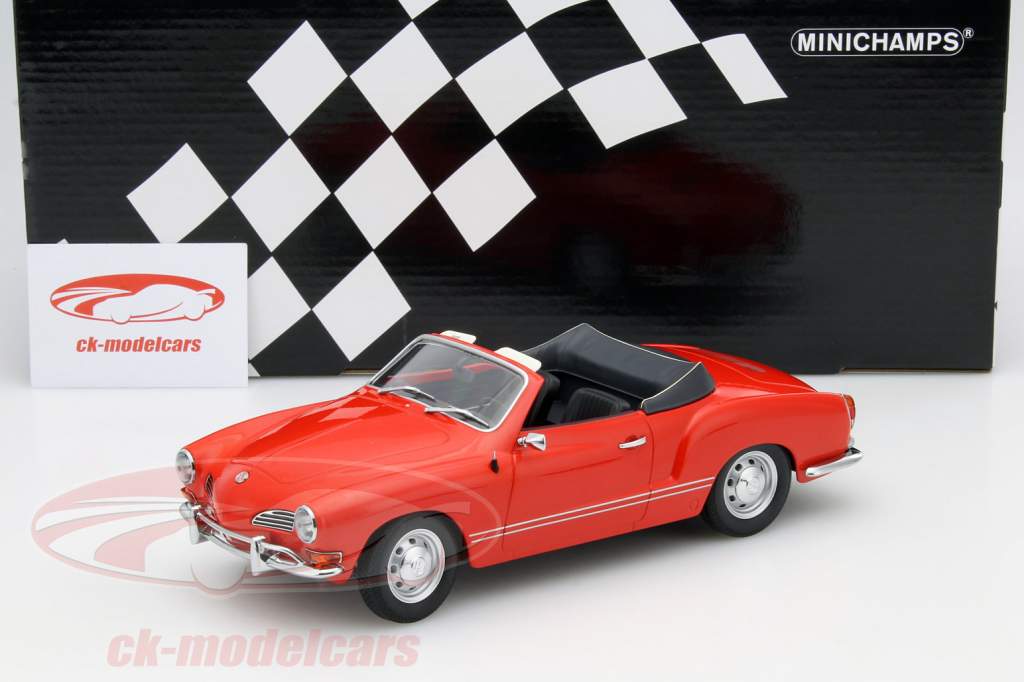 Volkswagen VW Karmann Ghia anno 1970 rosso 1:18 Minichamps