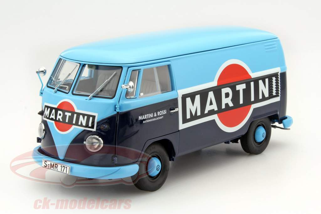 Volkswagen VW T1b transporter Martini Year 1959-63 blue 1:18 Schuco