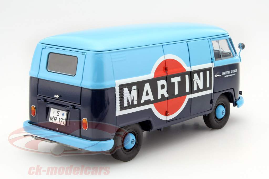 Volkswagen VW T1b transporteur Martini année 1959-63 bleu 1:18 Schuco