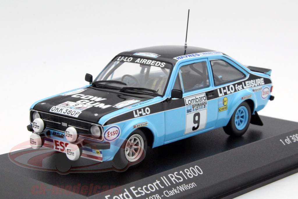Ford Escort II RS 1800 #9 RAC Rallye 1978 Clark / Wilson 1:43 Minichamps