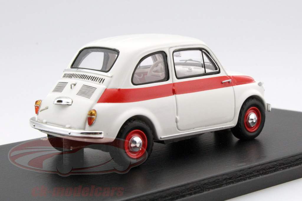 Fiat 500 Sport Year 1958 white / red 1:43 Spark