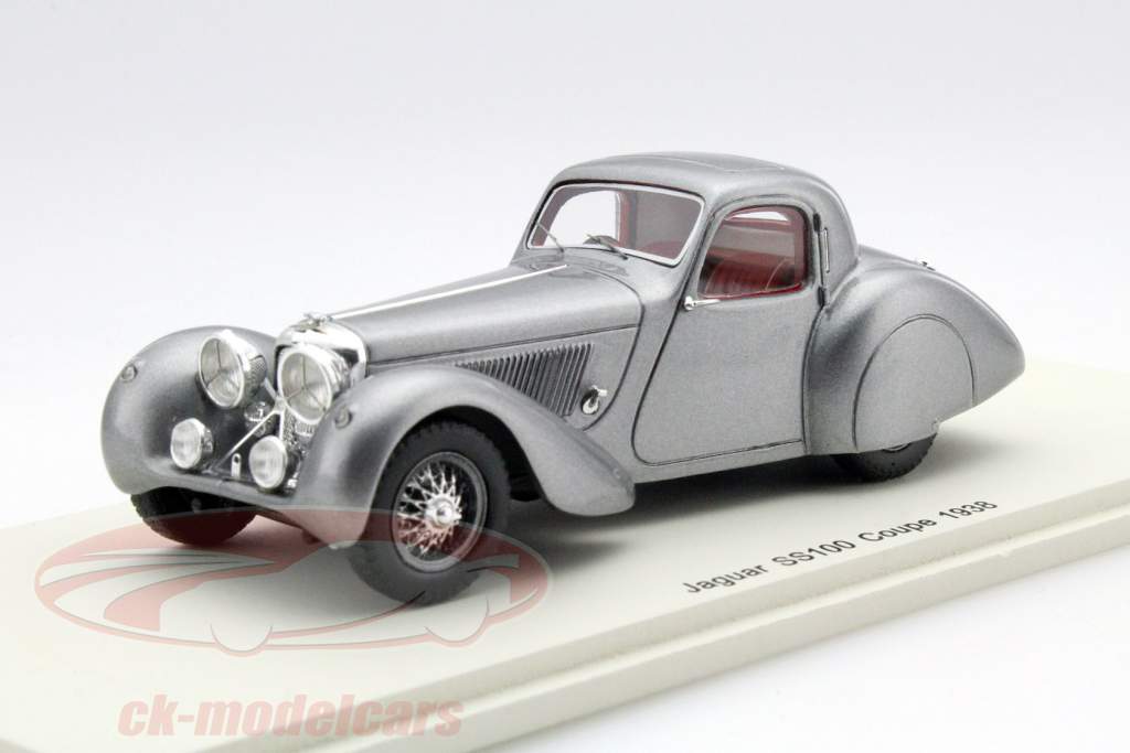 ジャガーSS100クーペ1938シルバー1:43スパーク