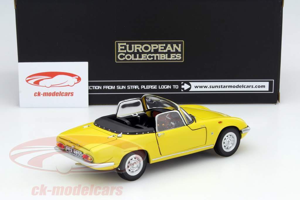 Lotus Elan SE Roadster año 1966 amarillo 1:18 SunStar