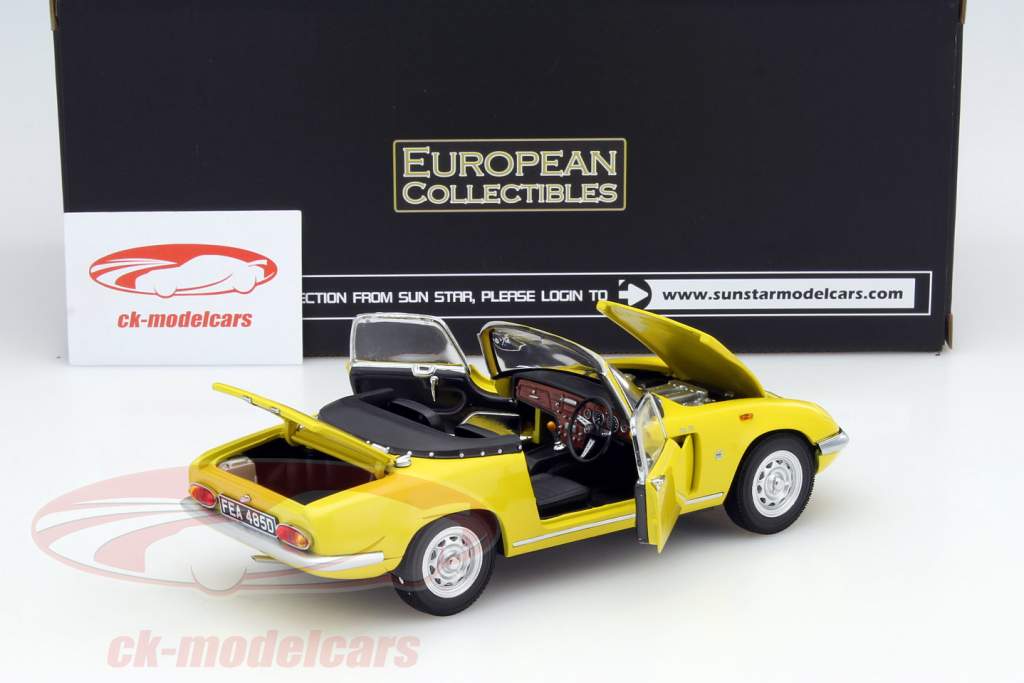 Lotus Elan SE Roadster año 1966 amarillo 1:18 SunStar
