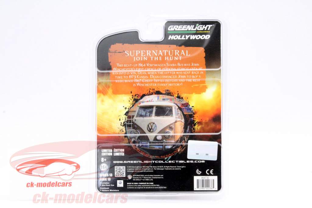 Volkswagen VW Samba Bus séries Supernatural beige / blanc 1:64 Greenlight