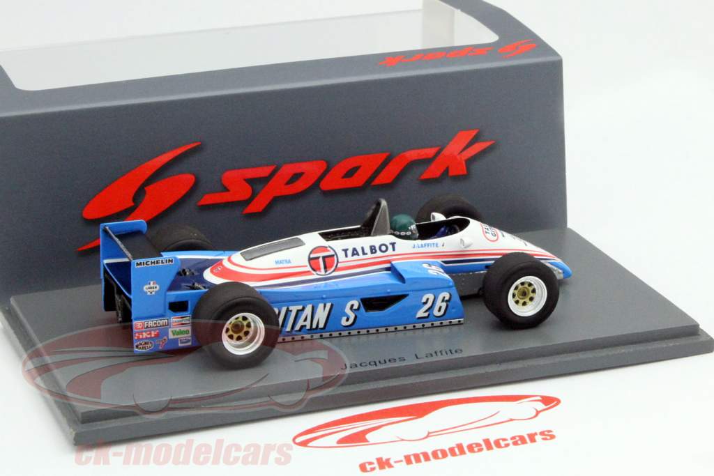 Jacques Laffite Ligier JS19 #26 Østrig GP formel 1 1982 1:43 Spark