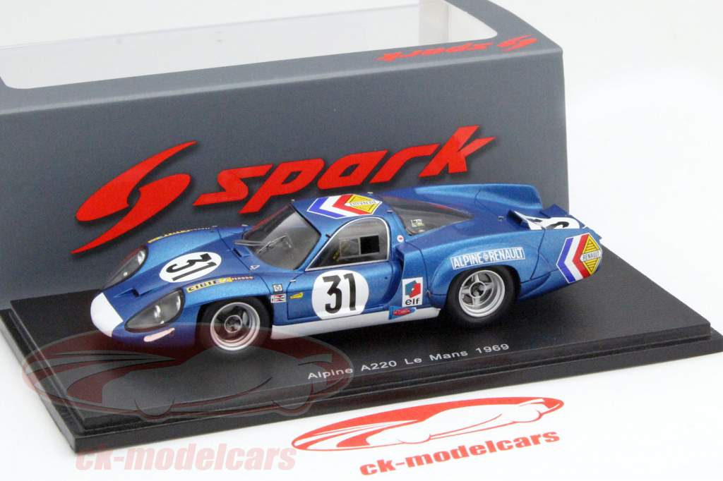 Alpine A220 #31 24h LeMans 1969 Nicolas, Therier 1:43 Spark