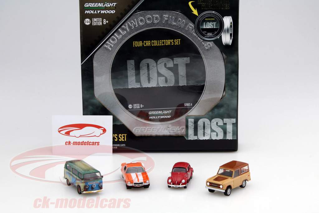 Lost TV-Series 4-Car ensemble version 3 vert 1:64 Greenlight