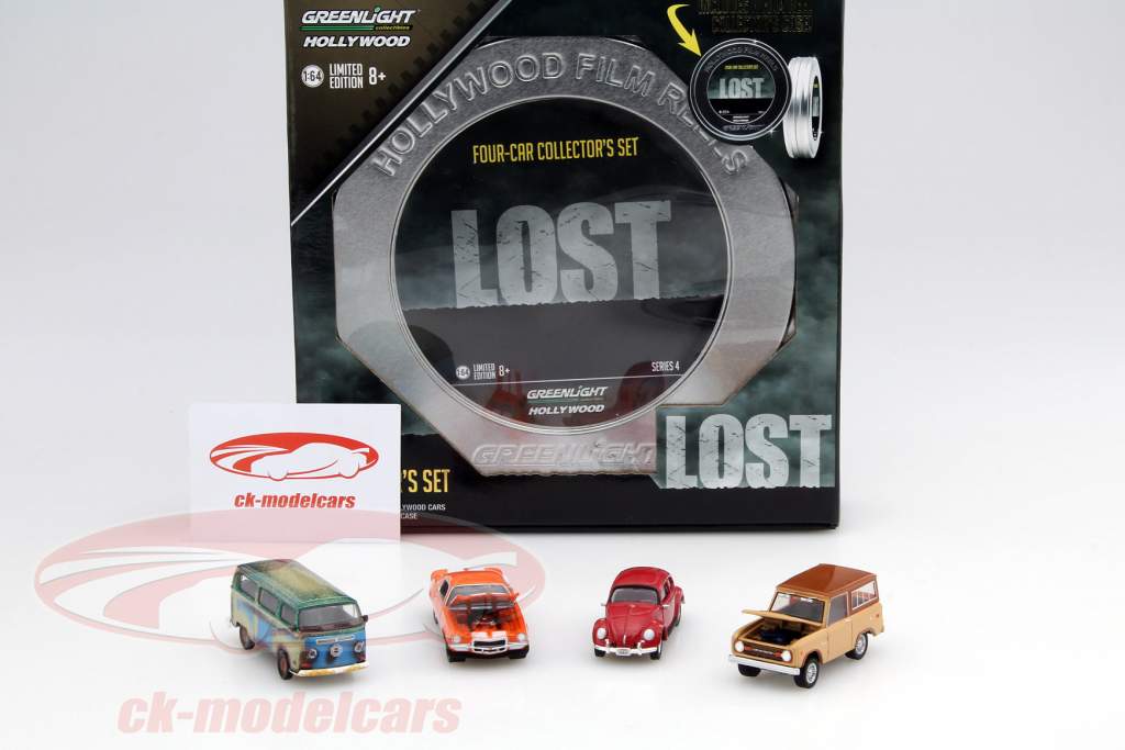 Lost TV-Series 4-Car ensemble version 3 vert 1:64 Greenlight