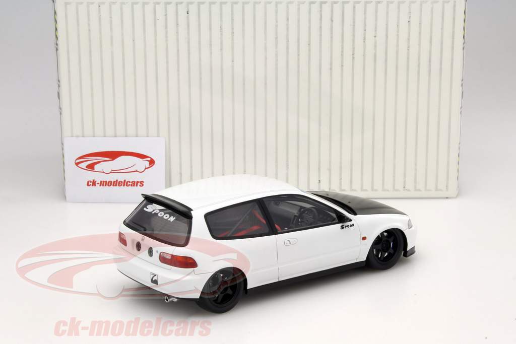 Honda Civic EG6 Spoon Group A racing white / mat black 1:18 Tarmac Works