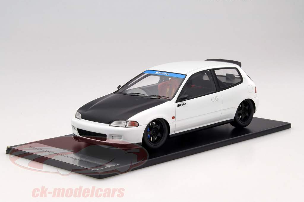 Honda Civic EG6 Spoon Group A racing white / mat black 1:18 Tarmac Works