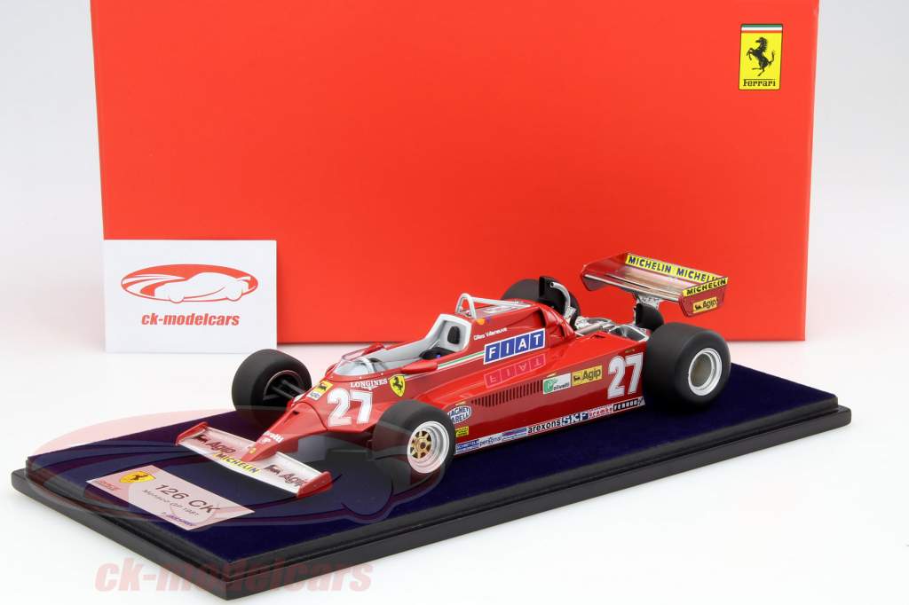 Gilles Villeneuve Ferrari 126CK #27 ganador Mónaco GP F1 1981 1:18 LookSmart
