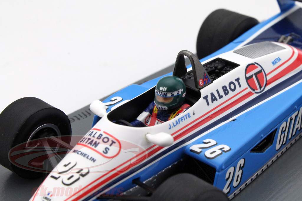 Jacques Laffite Ligier JS19 #26 Oostenrijk GP formule 1 1982 1:43 Spark