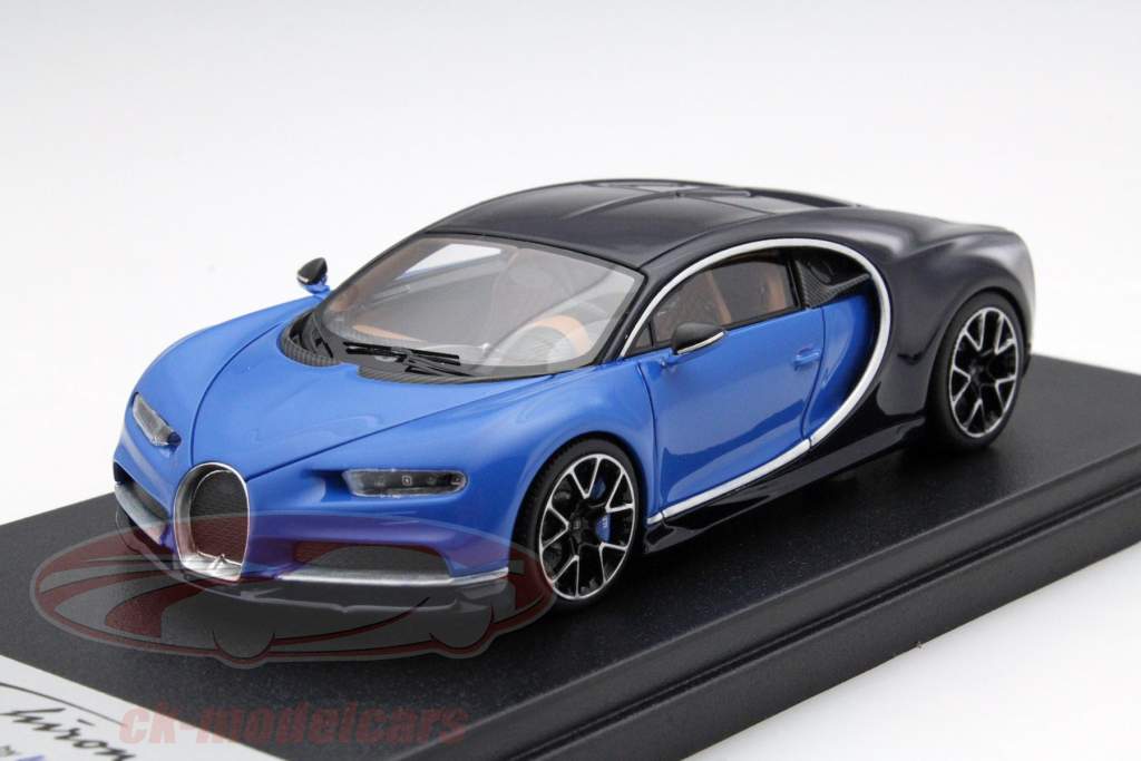 Bugatti Chiron Salón del automóvil Ginebra 2016 azul / azul oscuro 1:43 LookSmart