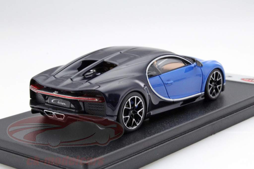 Bugatti Chiron Salón del automóvil Ginebra 2016 azul / azul oscuro 1:43 LookSmart