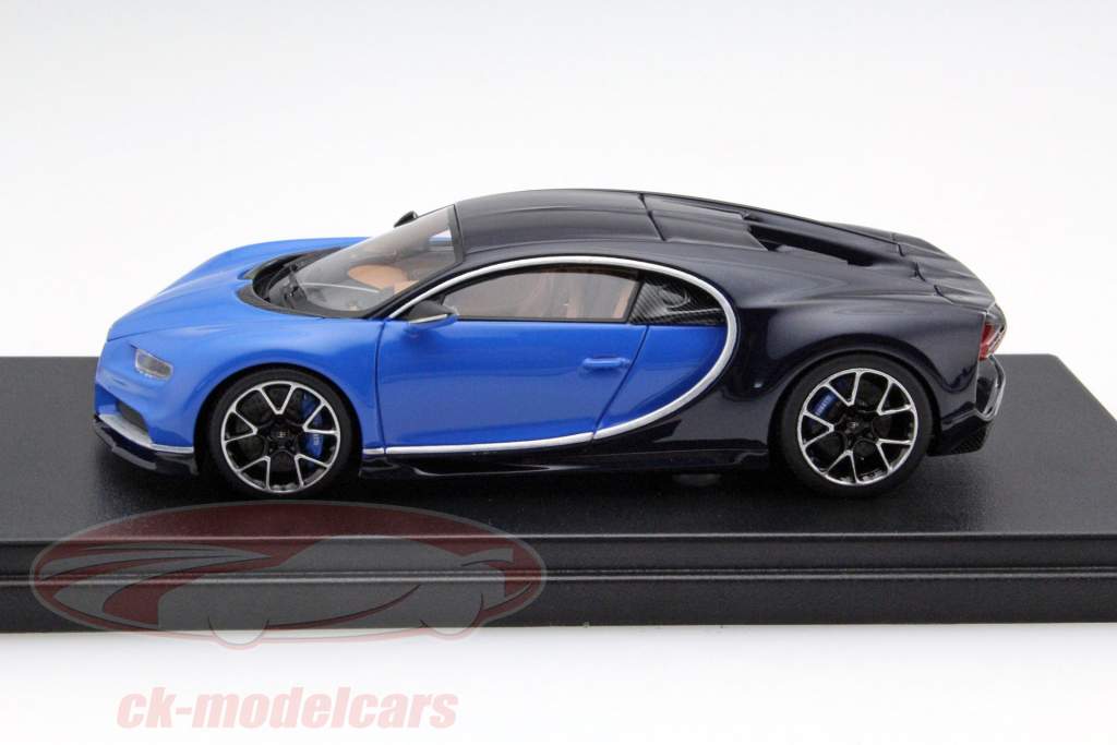 Bugatti Chiron Salón del automóvil Ginebra 2016 azul / azul oscuro 1:43 LookSmart