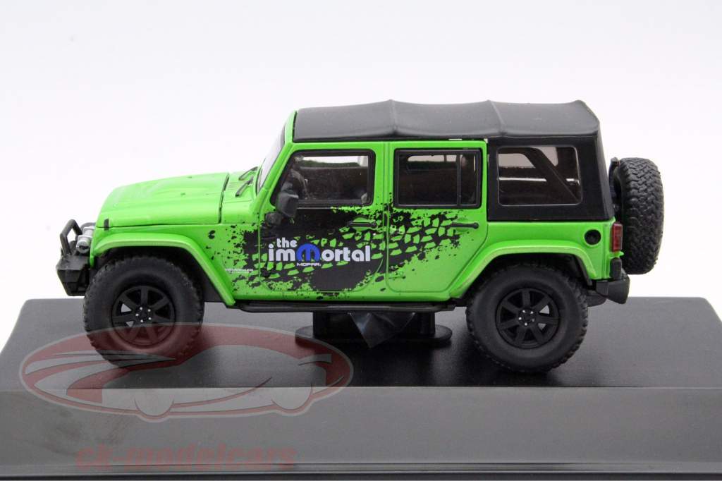 Jeep Wrangler Unlimited Mopar Edition Year 2014 green / black 1:43 Greenlight