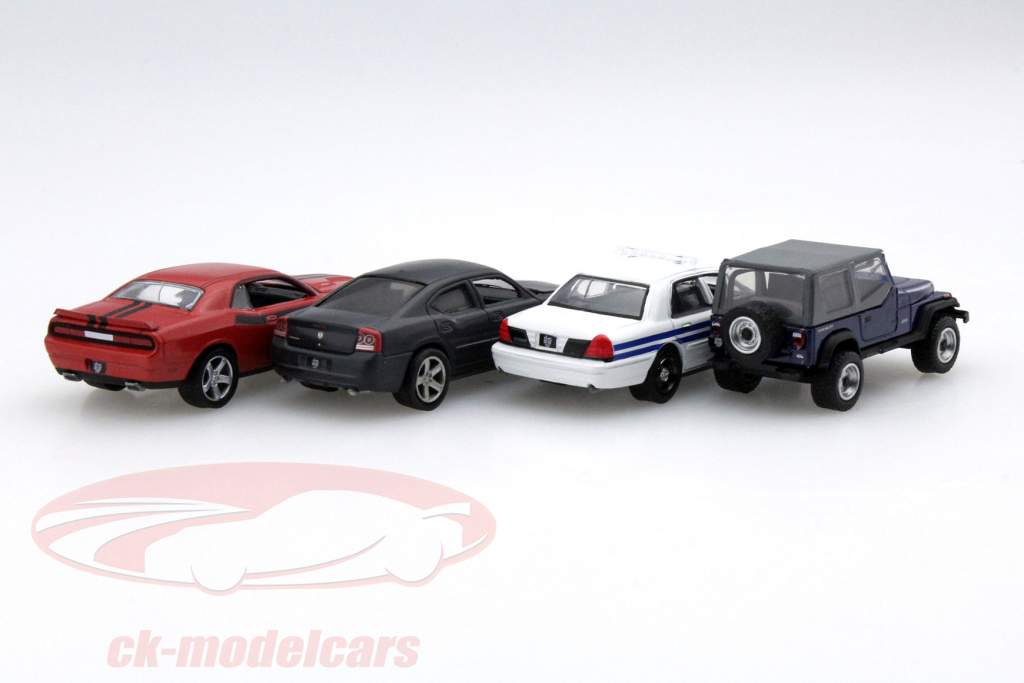 The Walking Dead 4-Car Set Version 1 1:64 Greenlight