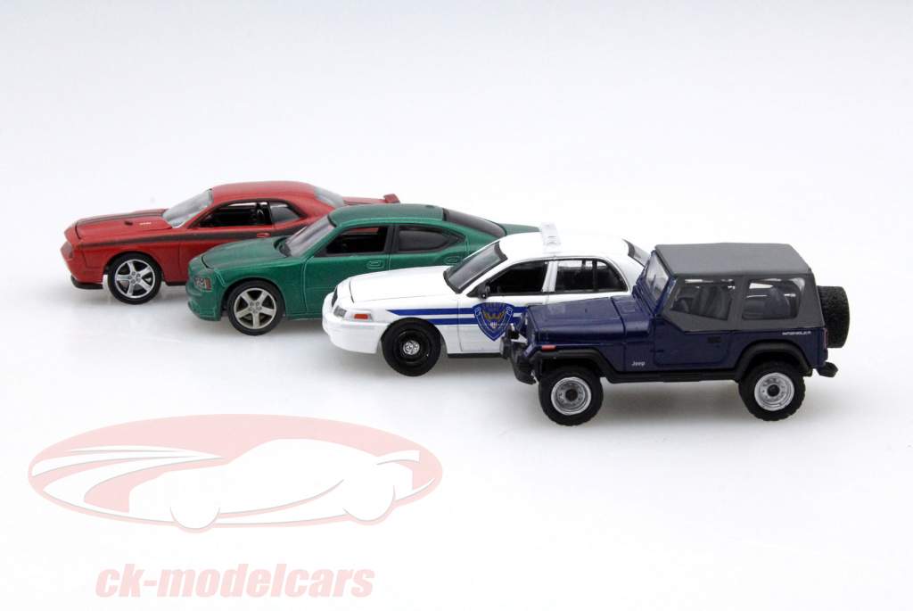 The Walking Dead TV-Series 4-Car conjunto versión 2 verde 1:64 Greenlight