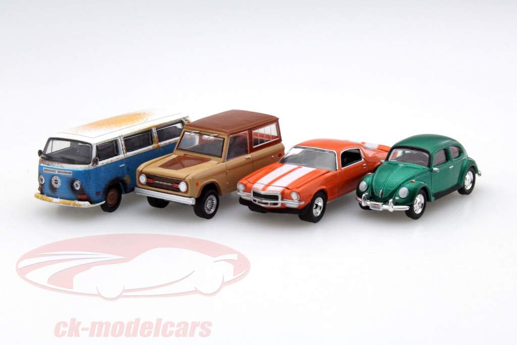 Lost TV-Series 4-Car ensemble version 2 vert 1:64 Greenlight