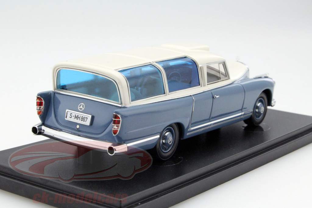 Mercedes-Benz 300D Versuchsbegleitwagen Year 1960 blue 1:43 AutoCult