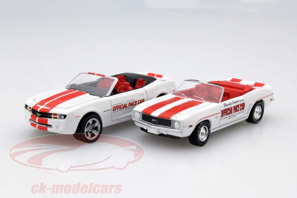 Indy 500 2-Car reeks Chevrolet Camaro Pace Cars 1969 en 2011 1:64 Greenlight
