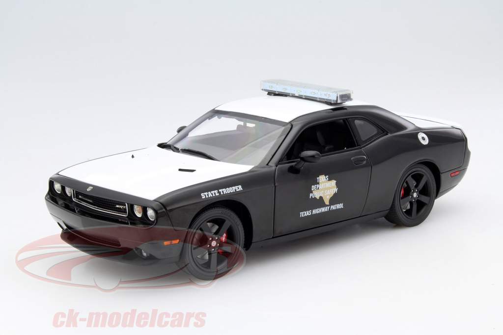 Dodge Challenger SRT8 Texas Highway Patrol 2012 noir / blanc 1:18 GMP