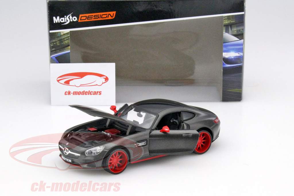 Mercedes-Benz AMG GT Year 2015 dark gray 1:24 Maisto