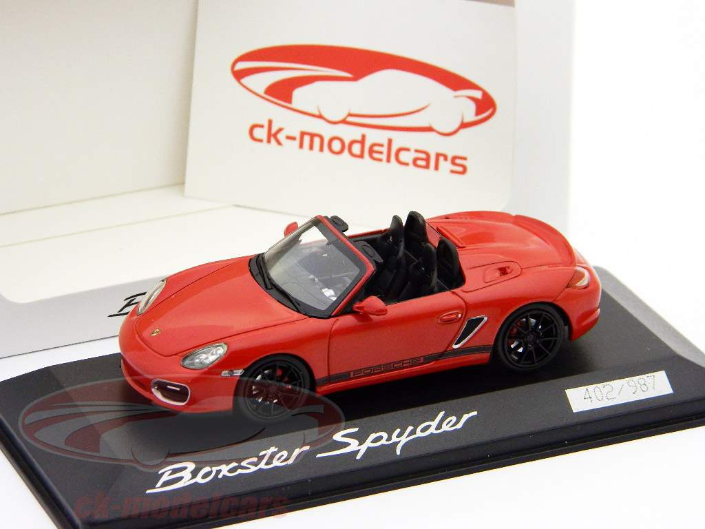 Porsche Boxster Spyder mit Hardtop rot 1:43 Minichamps