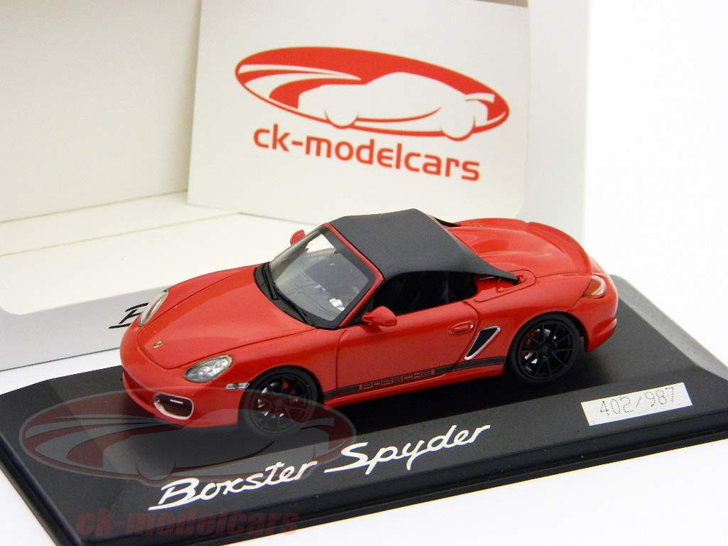 ポルシェボクスタースパイダーのハードトップレッド/赤1：43ミニチャンプス