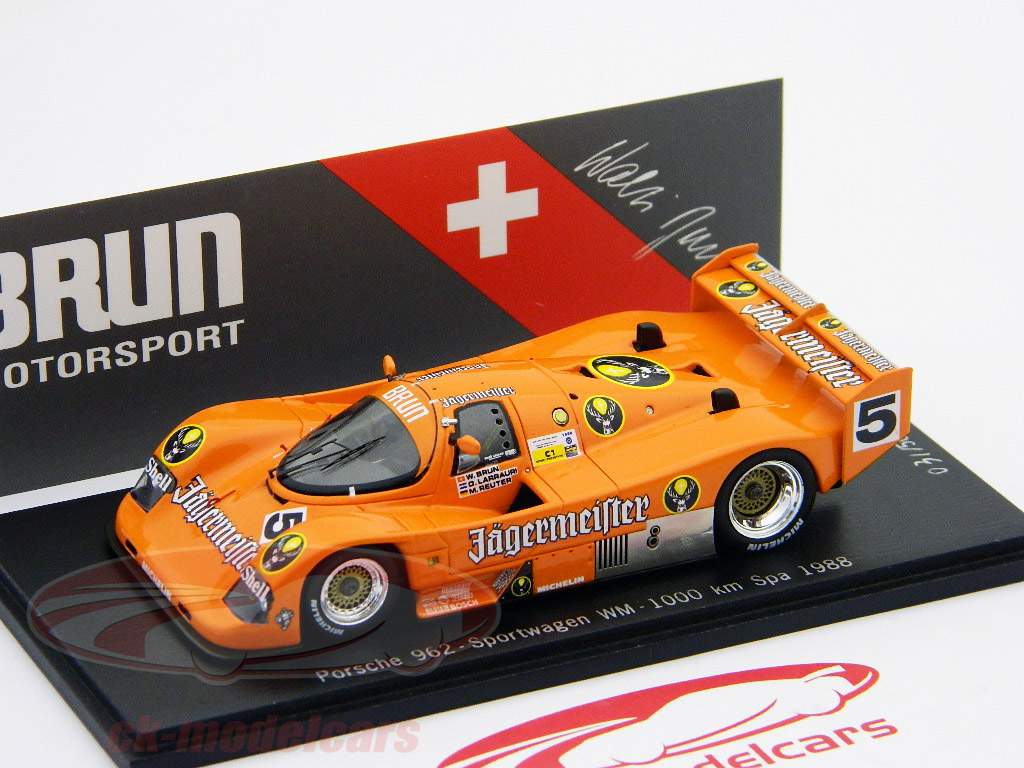Porsche 962 Jägermeister 1986　1/43 1986 Jagermeister Brun Porsche 962 Spa 1000km winner