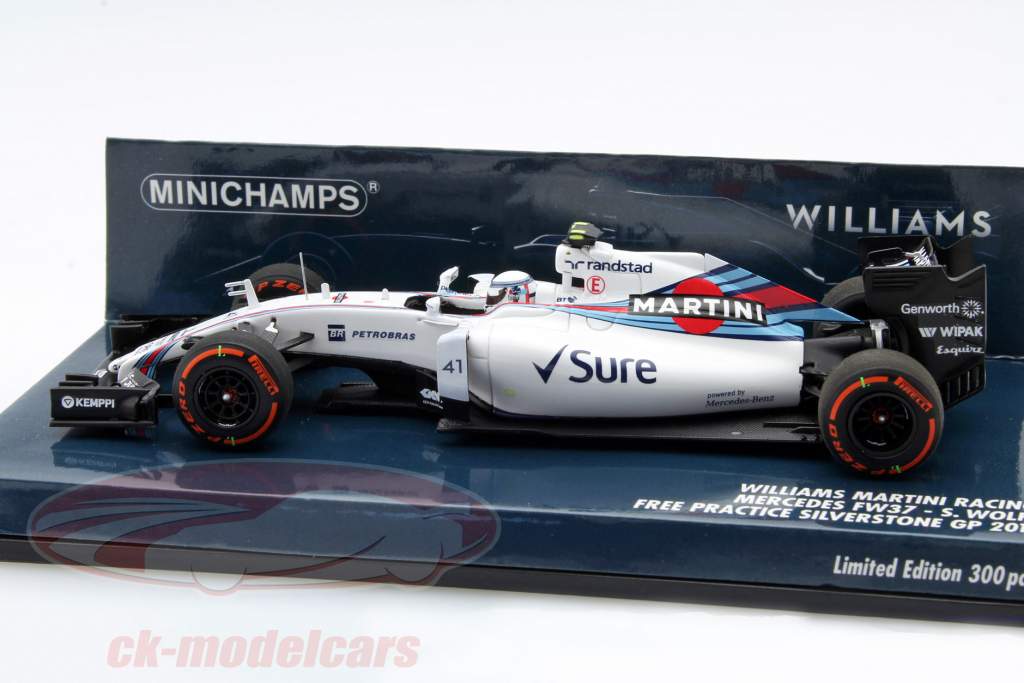 S. Wolff Williams FW37 #41 gratis formación Gran Bretaña GP F1 2015 1:43 Minichamps