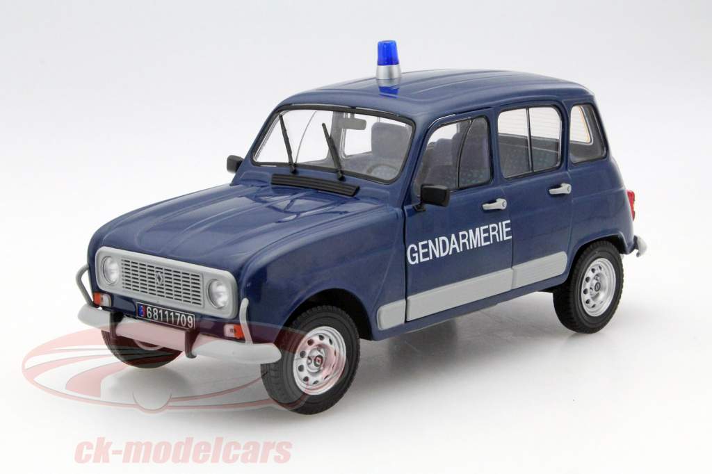 Renault 4L Turbo polizia anno 1962 blu 1:18 Solido