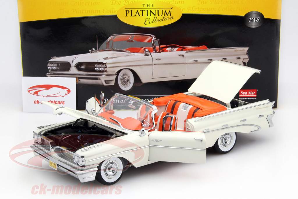 Pontiac Bonneville Open Convertible Baujahr 1959 cameo ivory 1:18 SunStar
