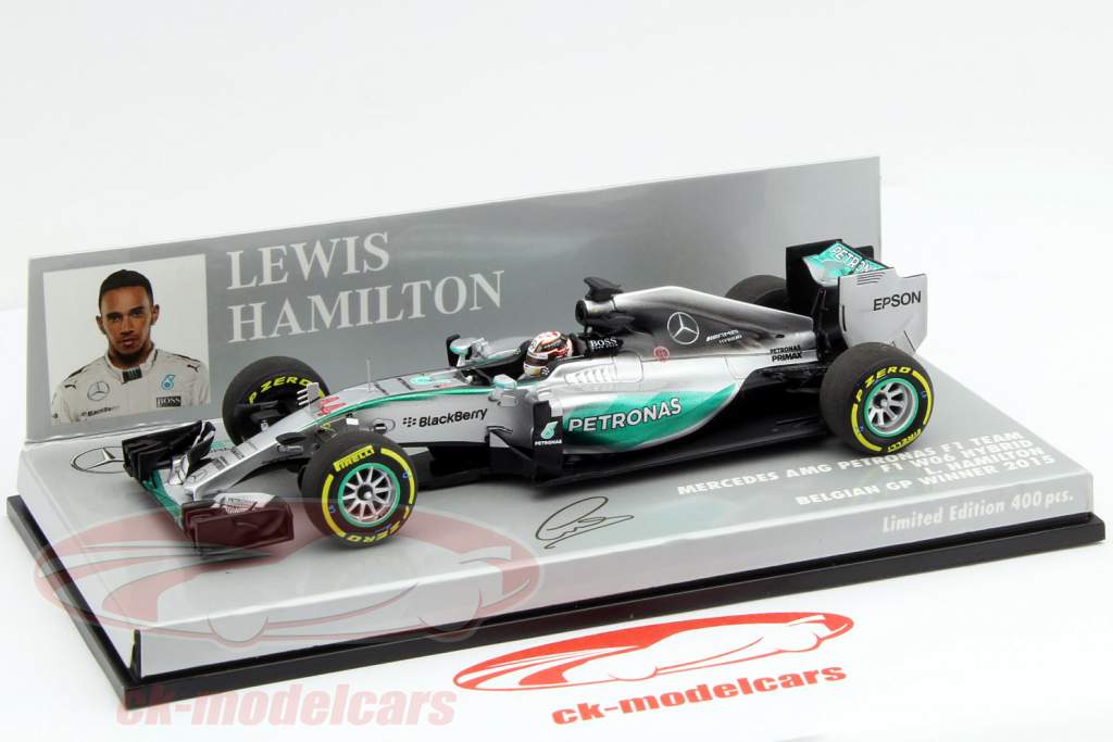 L. Hamilton Mercedes F1 W06 Hybrid #44 World Champion Belgium GP F1 2015 1:43 Minichamps